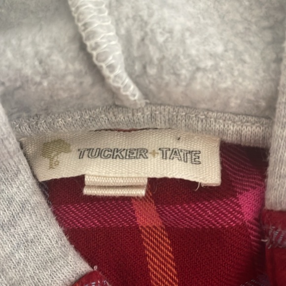 Tucker + Tate Red-Blue-Orange-Gray Long Sleeve Flannel Pullover Dress- Girls 6 - Picture 4 of 10